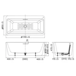 Alternative view of Bồn tắm American Standard BTAS6719 Acacia E đặt sàn 1.7m
