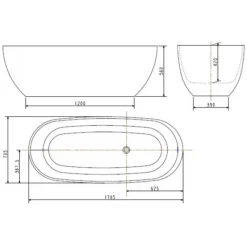 Alternative view of Bồn tắm American Standard BTAS9761 đá Zenistone đặt sàn 1.7m