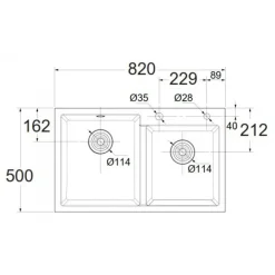 Alternative view of Chậu rửa chén bát American Standard FFASX902 1013672430 hai hộc màu đen