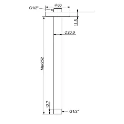 Alternative view of Thanh nối đầu sen American Standard FFAS9908WS màu vàng hồng
