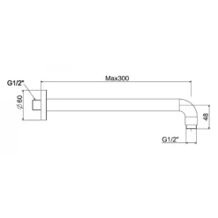 Alternative view of Thanh nối bát sen American Standard FFAS9909HG gắn tường màu xám đen