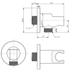 Alternative view of Co nối American Standard FFAS9141 EasySET tròn