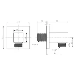 Alternative view of Co nối American Standard FFAS9142 EasySET vuông