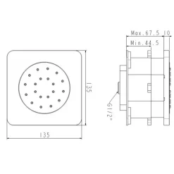 Alternative view of Đầu sen American Standard FFASS054CS EasySET âm tường màu vàng