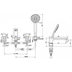 Alternative view of Vòi xả bồn tắm American Standard WF-1300CS (WF1300CS) nóng lạnh màu vàng