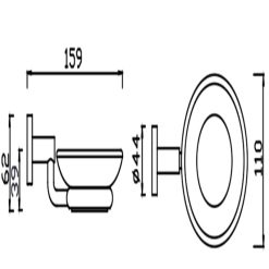 Alternative view of Đĩa đựng xà phòng American Standard K-2801-42-N Concept