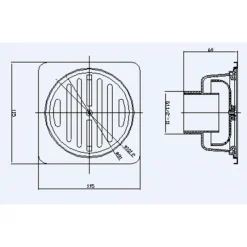 Alternative view of Phễu thoát sàn American Standard FD-1150 115mm