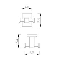 Alternative view of Móc áo American Standard FFAS0481HG Concept Square màu xám đen