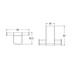 Alternative view of Móc áo American Standard WF-1381MB Acacia Evolution màu đen
