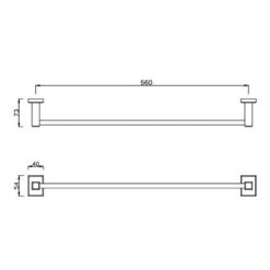 Alternative view of Thanh treo khăn American Standard FFAS0493BHG Concept Square màu xám