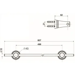 Alternative view of Thanh treo khăn American Standard WF-6588 Seva đơn