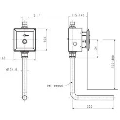 Alternative view of Van cảm ứng bồn tiểu American Standard WF-8603 ( WF8603) âm tường Pin