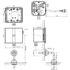 Alternative view of Van cảm ứng bồn tiểu American Standard WF-8614 ( WF8614) âm tường 220V