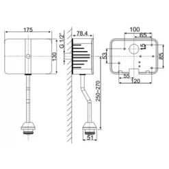 Alternative view of Van cảm ứng bồn tiểu American Standard WF-8619 ( WF-8619) âm tường 220V