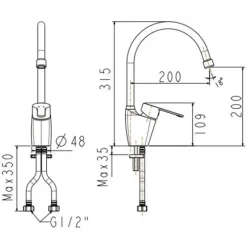 Alternative view of Vòi rửa chén American Standard WF-5623 (WF5623) Seva nóng lạnh