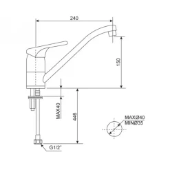 Alternative view of Vòi rửa chén American Standard WF-5637 (WF5637) Ceraplan nóng lạnh