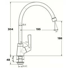 Alternative view of Vòi bếp lạnh American Standard WF-T606 (WFT606)