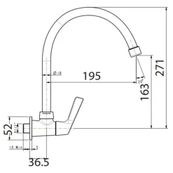 Alternative view of Vòi bếp lạnh American Standard WF-T607 (WFT607) lạnh