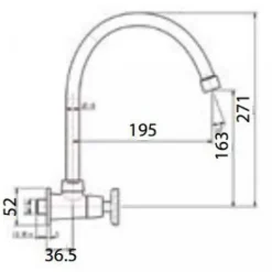 Alternative view of Vòi bếp lạnh American Standard WF-T707 (WFT707)