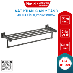 Vắt khăn giàn American Standard FFAS0495BHG Concept Square 2 tầng màu xám
