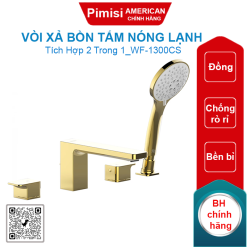 Vòi xả bồn tắm American Standard WF-1300CS (WF1300CS) nóng lạnh màu vàng