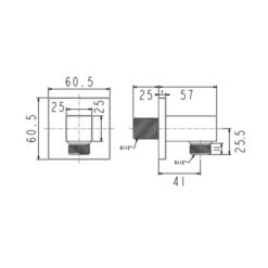 Alternative view of Co nối American Standard FFAS9142CS EasySET vuông màu vàng