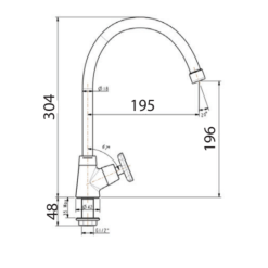 Alternative view of Vòi bếp lạnh American Standard WF-T706 (WFT706) Winston